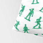 Retro toy soldier cartoon pattern Pillow Sham Gallery Image 4