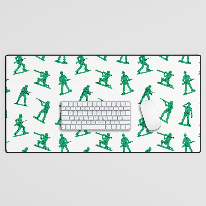 Retro toy soldier cartoon pattern Desk Mat Gallery Image 1