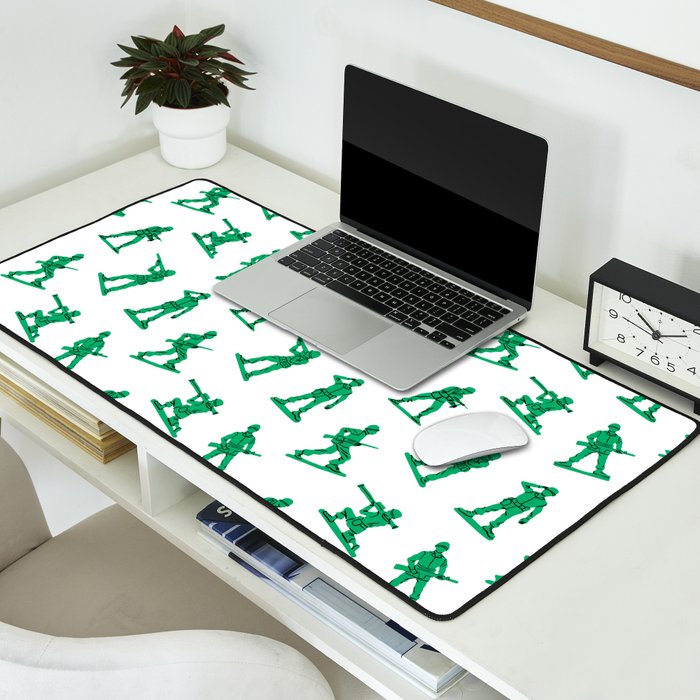 Retro toy soldier cartoon pattern Desk Mat Gallery Image 2