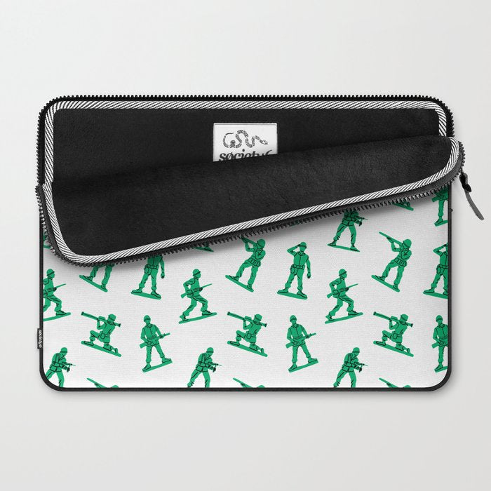 Retro toy soldier cartoon pattern Laptop Sleeve Gallery Image 2