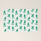 Retro toy soldier cartoon pattern Welcome Mat Gallery Image 1