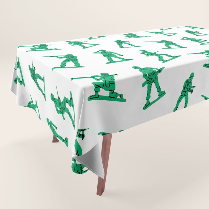 Retro Toy Soldier Cartoon Pattern Tablecloth