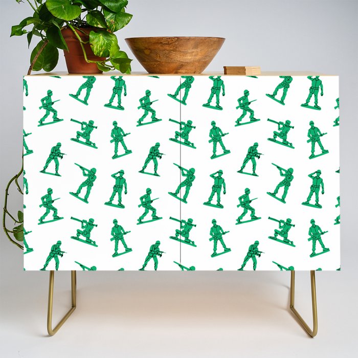Retro toy soldier cartoon pattern Credenza Gallery Image 1