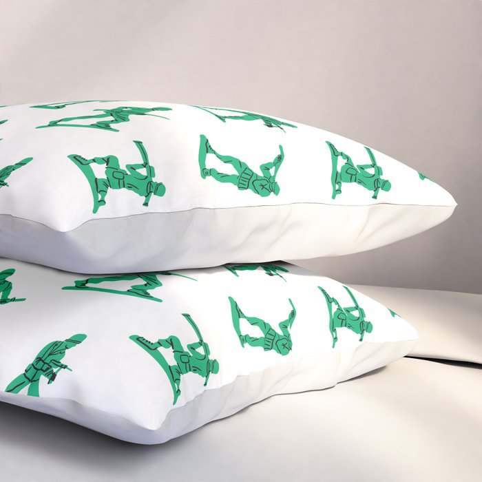 Retro toy soldier cartoon pattern Pillow Sham Gallery Image 3