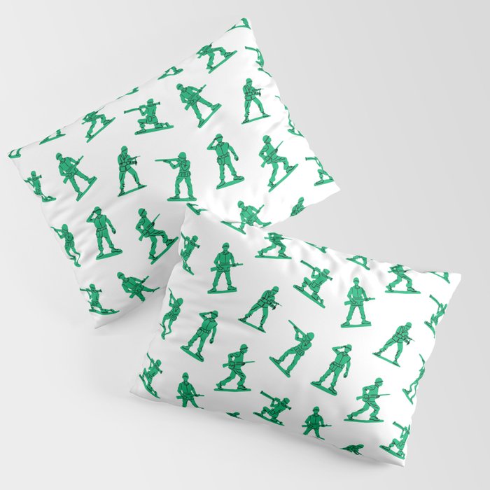 Retro toy soldier cartoon pattern Pillow Sham Gallery Image 1
