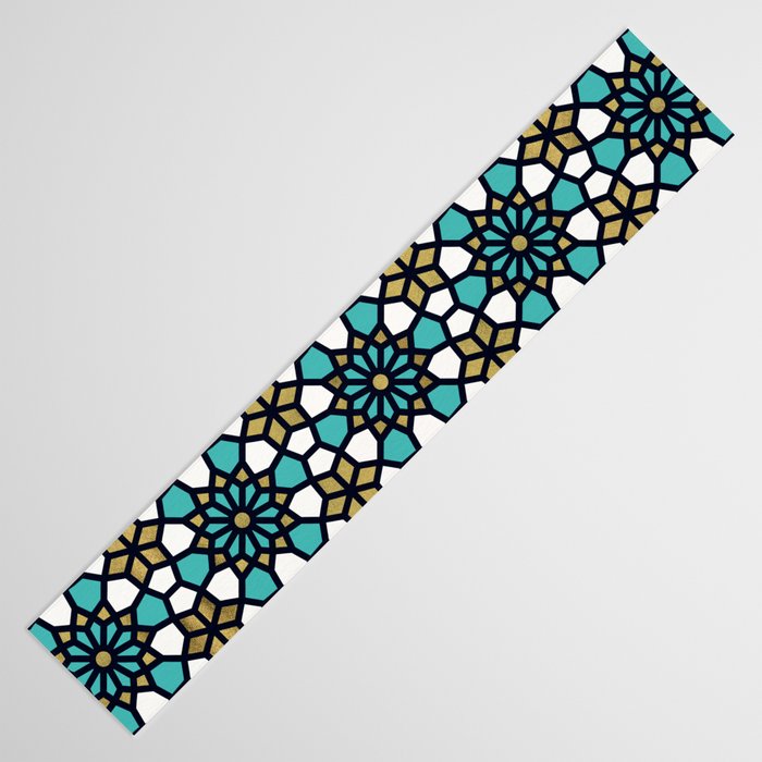 Persian Mosaic - Turquoise & Gold Palette Table Runner Gallery Image 3