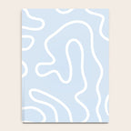 Pastel Squiggle Maze Abstract Minimalist Pale Light Blue Pattern Notebook Gallery Image 4