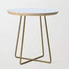 Pastel Squiggle Maze Abstract Minimalist Pale Light Blue Pattern Side Table Gallery Image 1