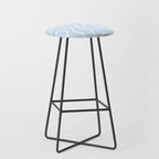 Pastel Squiggle Maze Abstract Minimalist Pale Light Blue Pattern Stool Gallery Image 1