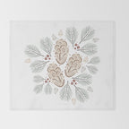 Pinecones and Pine needles Throw Blanket Gallery Image 2