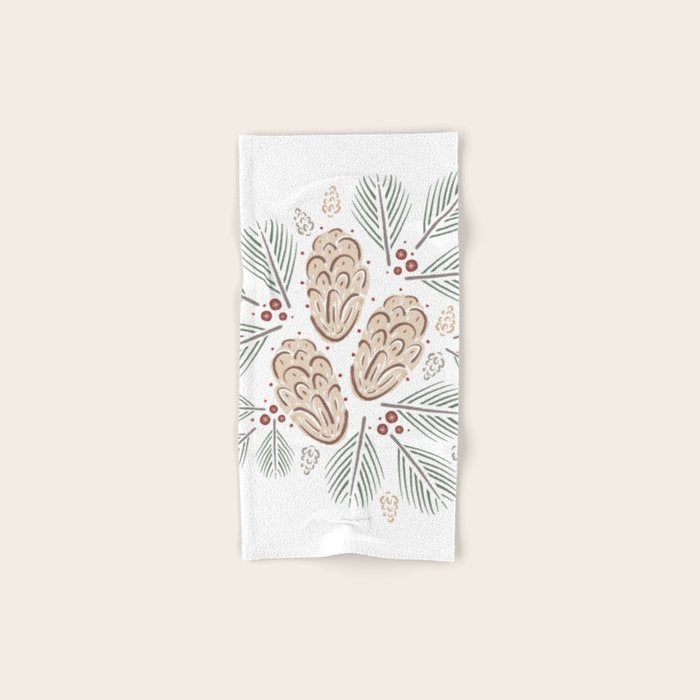 Pinecones and Pine needles Bath Towel Gallery Image 1