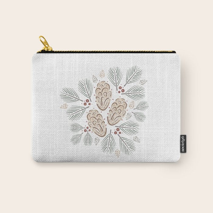 Pinecones and Pine needles Carry All Pouch Gallery Image 1