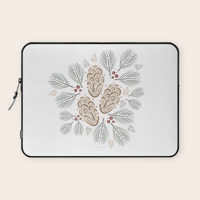 Pinecones and Pine needles Laptop Sleeve Gallery Image 1
