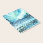 Snowy Northern Lights Forest Landscape Notebook Gallery Image 2