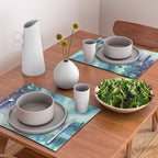 Snowy Northern Lights Forest Landscape Placemat Gallery Image 2