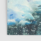 Snowy Northern Lights Forest Landscape Poster Gallery Image 3