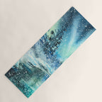 Snowy Northern Lights Forest Landscape Yoga Mat Gallery Image 1