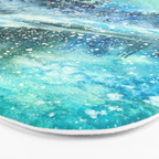 Snowy Northern Lights Forest Landscape Bath Mat Gallery Image 3