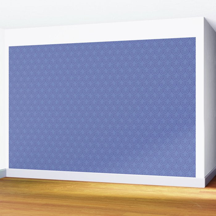 Periwinkle Scallops Wall Mural Gallery Image 2
