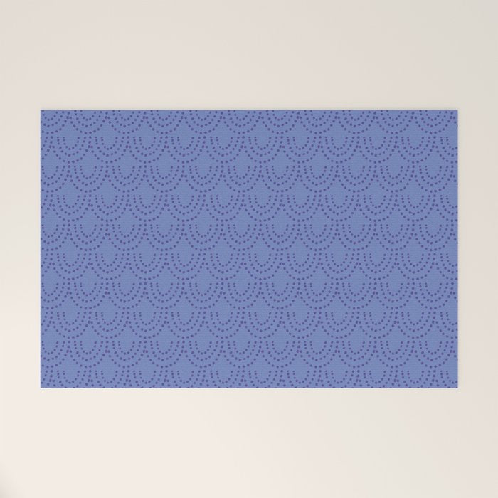 Periwinkle Scallops Welcome Mat Gallery Image 1