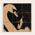Two Swans Wood Wall Art Gallery Image 1