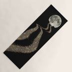 THE MOON | glitter | gold | path | full | planet | star | sky | night | glitter  Yoga Mat Gallery Image 1