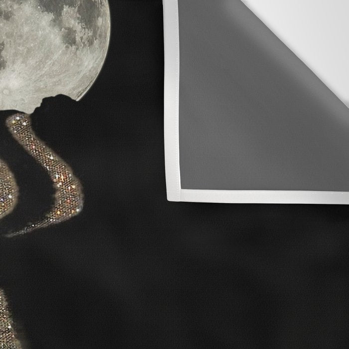 THE MOON | glitter | gold | path | full | planet | star | sky | night | glitter  Wall Tapestry Gallery Image 3