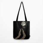 THE MOON | glitter | gold | path | full | planet | star | sky | night | glitter  Tote Bag Gallery Image 2