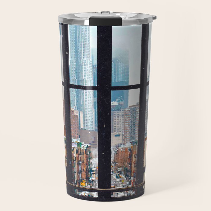 New York City Window Travel Mug Gallery Image 1