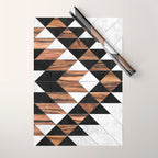 Urban Tribal Pattern No.9 - Aztec - Concrete and Wood Wrapping Paper Gallery Image 1
