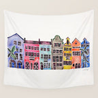Rainbow Row - Charleston Wall Tapestry Gallery Image 4