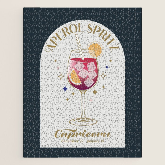  Aperol Spritz Cocktail Zodiac Sign Jigsaw Puzzle Gallery Image 1