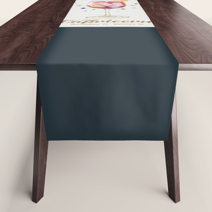  Aperol Spritz Cocktail Zodiac Sign Table Runner Gallery Image 1
