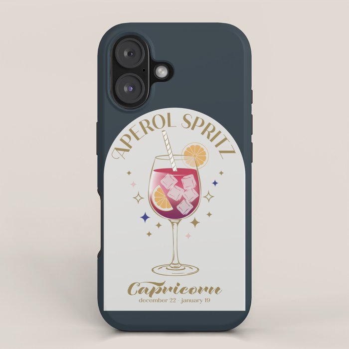  Aperol Spritz Cocktail Zodiac Sign iPhone Case Gallery Image 1