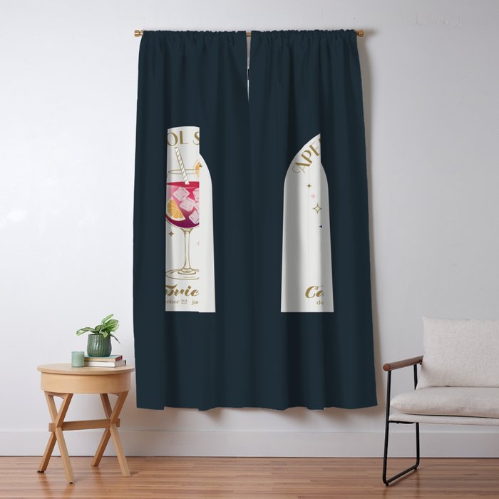  Aperol Spritz Cocktail Zodiac Sign Window Curtain Gallery Image 5