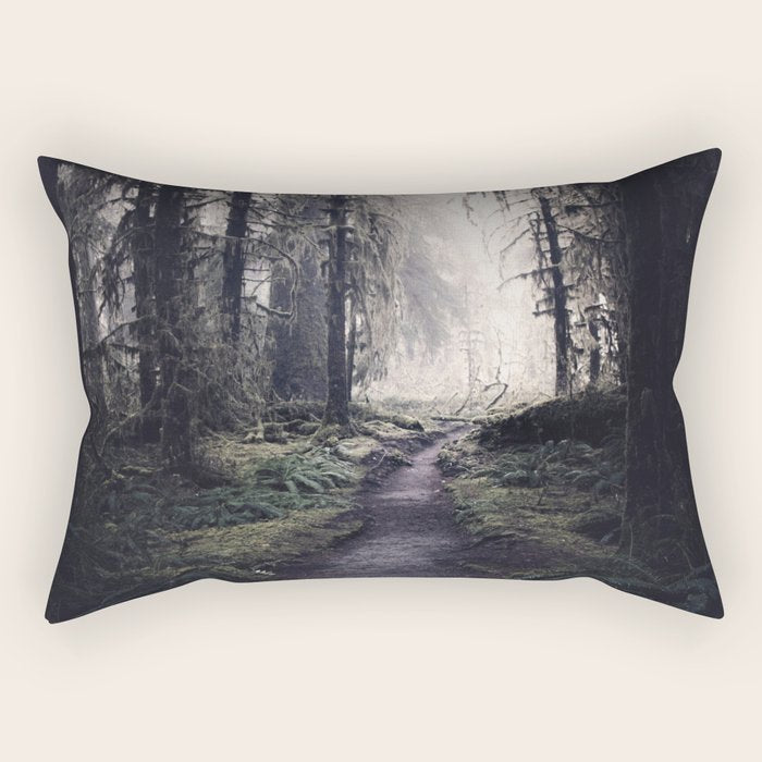 Magical Washington Rainforest Rectangular Pillow Gallery Image 2
