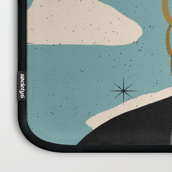 Woman Portrait Illustration - Stars and Clouds Laptop Sleeve Gallery Image 3