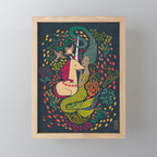 The Mermaid and the Unicorn Mini Art Print Gallery Image 1