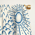 Hawaiian Toile Blue Window Curtain Gallery Image 2