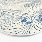 Hawaiian Toile Blue Bath Mat Gallery Image 3