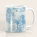 Hawaiian Toile Blue Coffee Mug Gallery Image 1