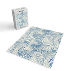 Hawaiian Toile Blue Jigsaw Puzzle Gallery Image 2