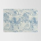 Hawaiian Toile Blue Rug Gallery Image 2