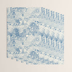 Hawaiian Toile Blue Wrapping Paper Gallery Image 3