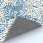 Hawaiian Toile Blue Rug Gallery Image 4