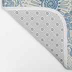 Hawaiian Toile Blue Bath Mat Gallery Image 2