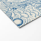Hawaiian Toile Blue Welcome Mat Gallery Image 2
