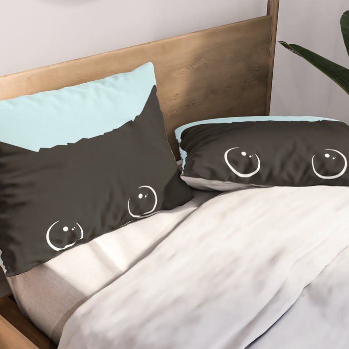 Black cat I Pillow Sham Gallery Image 2