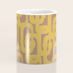 Midcentury Modern Loops Pattern 7 Inspired by PANTONE 17 1230 Color of the Year Mocha Mousse Coffee Mug Gallery Image 4