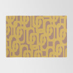 Midcentury Modern Loops Pattern 7 Inspired by PANTONE 17 1230 Color of the Year Mocha Mousse Rug Gallery Image 2